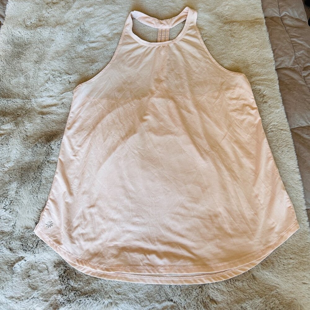 Athleta Tank Top Womens Small Power of She Incline Racerback‎ Light Pink Loose